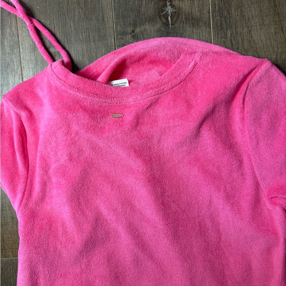 PINK Victoria's Secret Bright Pink Ruched towel dress - Picture 4 of 6